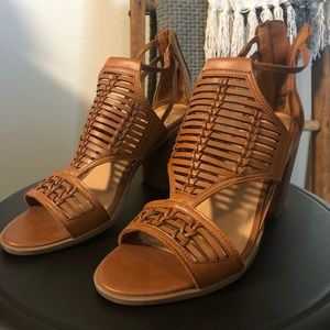 Tan Strappy Heels
